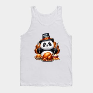 Thanksgiving Panda Tank Top